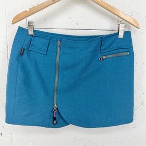 Skhoop Women’s Size Medium Blue Wool Lined Mini Skirt